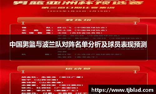 中国男篮与波兰队对阵名单分析及球员表现预测